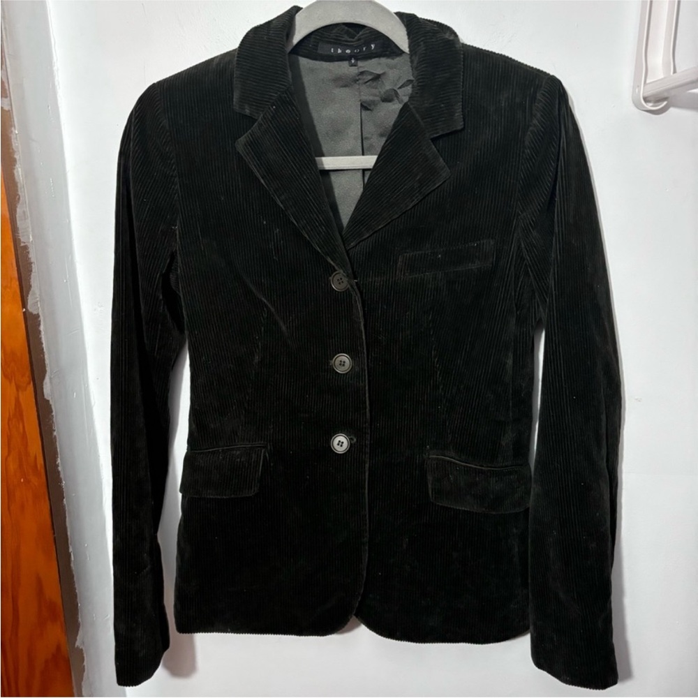 Theory green corduroy blazer small
